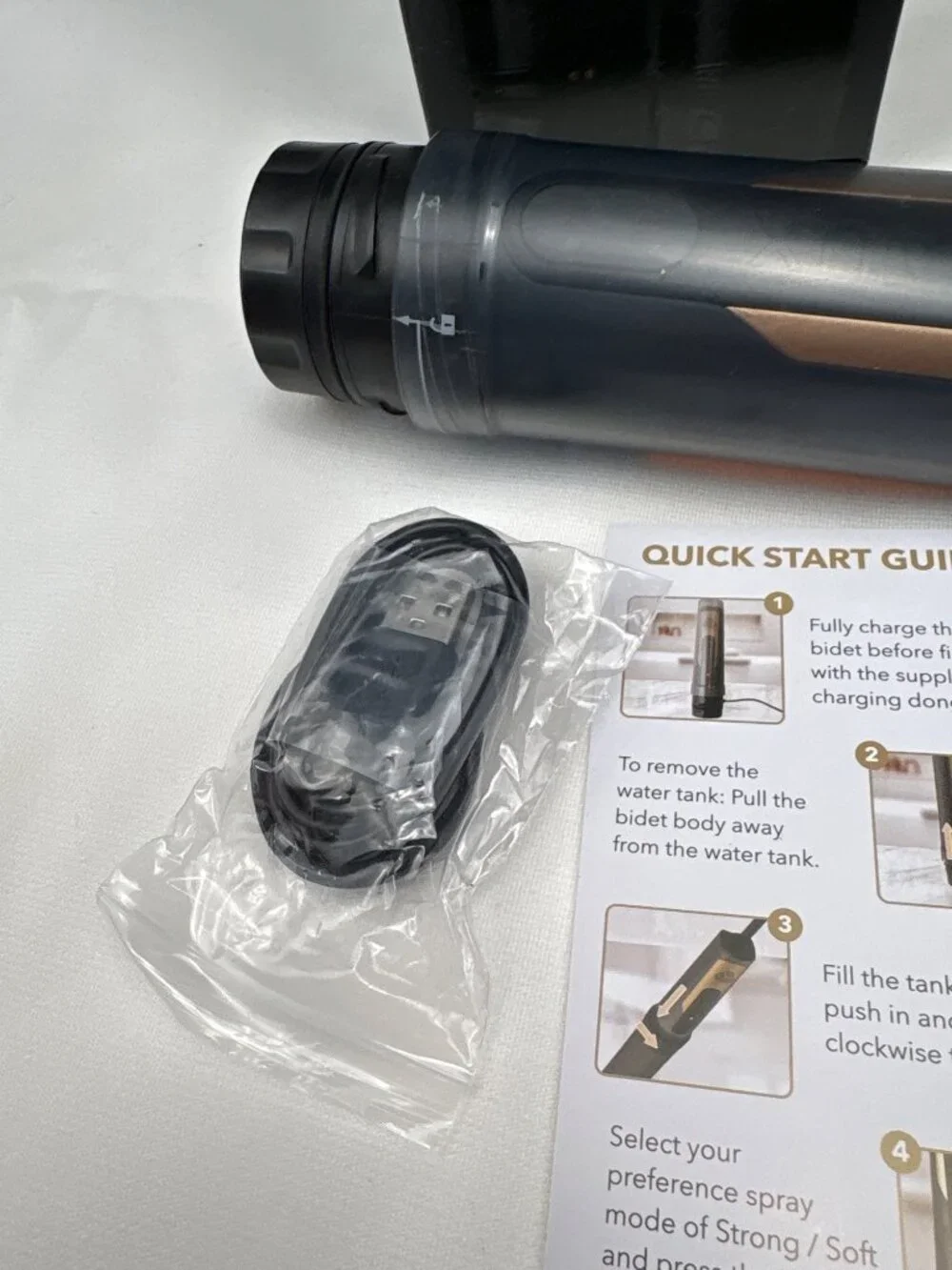 Blaux Portable Bidet Rechargeable Electric 2 Spray Modes & Travel Accessories